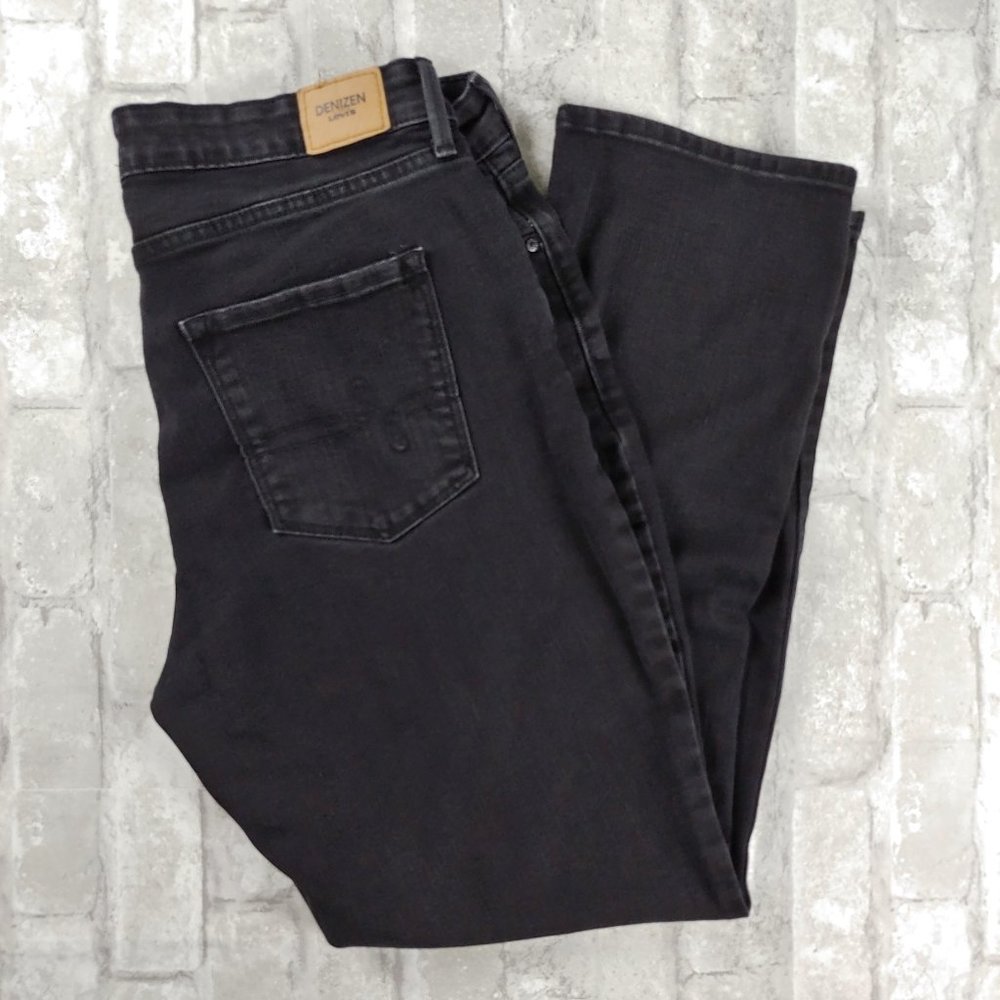 Women's Denizen Levi's Mid Rise Slim Black Jeans Size 14
